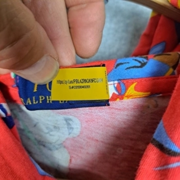 Polo Ralph Lauren Men's Size Large Polo Bear Jersey Hooded T-Shirt Red - Picture 8 of 12